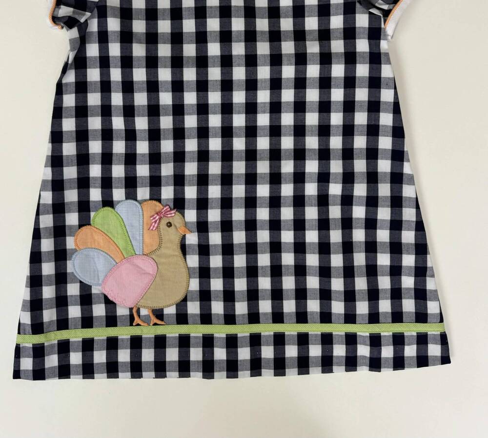 NEW ZUCCINI KIDS girl's turkey dress in black